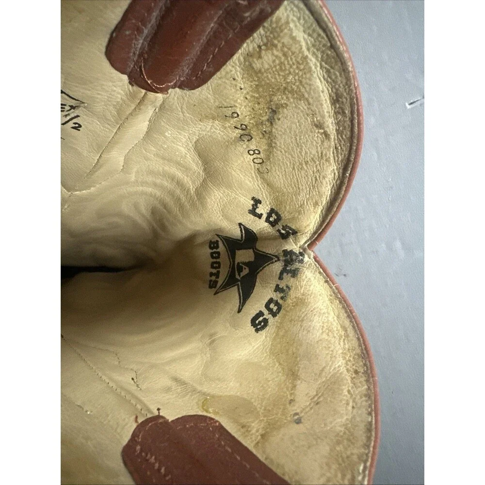 Vtg Los Altos Cowboy Boots Size 9.5 EE Western Mexico Genuine Eel